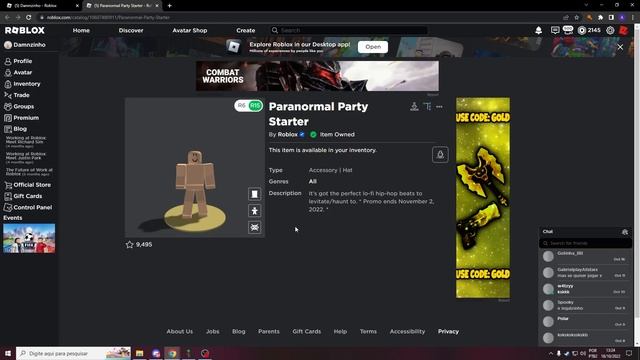 *GRÁTIS* PARANORMAL PARTY STARTER - ROBLOX EVENTO смотреть онлайн