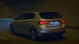 NEW Škoda Fabia 2022 NIGHT Driving |  Full-LED Headlights