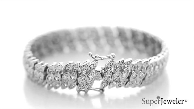 2 Carat Diamond Tennis Petal Bracelet, Platinum Overlay, 7 Inches | SuperJeweler.com смотреть онлайн