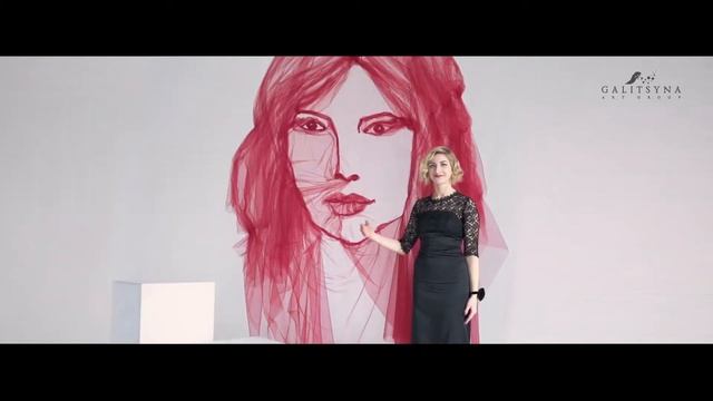 Художественный перфоманс, портрет тканью, Fabric portrait, Visual Art Show by Galitsyna Art Group смотреть онлайн