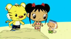 Ni Hao Kai-Lan Beach day the wave knockout the tower 3 times