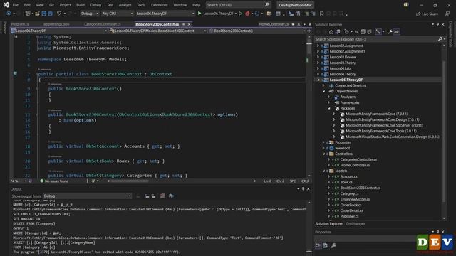 #Devmaster - DEV2306LM-ASPNETCORE - #Lesson06 - #entityframeworkcore - #DatabaseFirst #codefirst