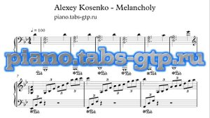 Alexey Kosenko - Melancholy - Ноты для Фортепиано