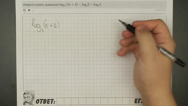? Найдите корень уравнения log3⁡ (2x+4)-log3 ⁡2=log3⁡ 5 | ЕГЭ БАЗА 2018 | ЗАДАНИЕ 7 | ШКОЛА ПИФАГОР