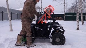 Подростковый квадроцикл Правильная посадка и элементы управления.