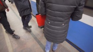 Russia, Moscow, metro ride from Павелецкая to Добры́нинская