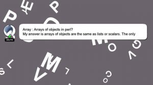 Array : Arrays of objects in perl?