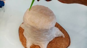 Пенек из бумажной глины своими руками.