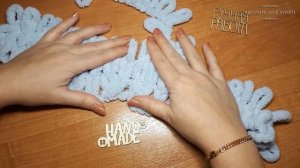 ⭐Шаль из  ALIZE PUFFY⭐. Вязание без спиц и крючка.✅