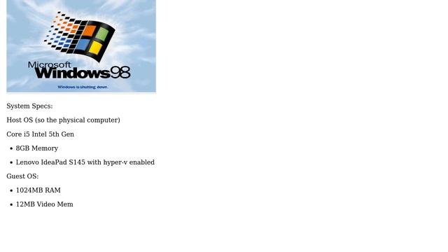 Windows 98 SE not shutting down VirtualBox смотреть онлайн