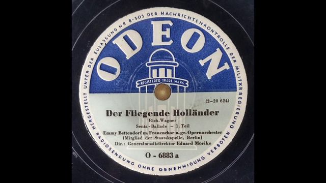 Emmy Bettendorf - Senta-Ballade, Der fliegende Holländer (Wagner) 1928 смотреть онлайн