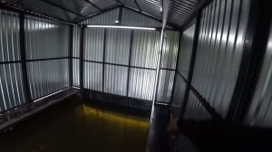 Гараж для лодки, подъёмные ворота и строительство пирса.