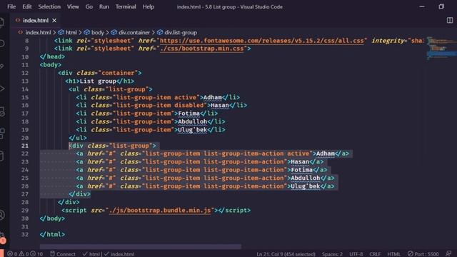 Bootstrap 29-dars. List group смотреть онлайн
