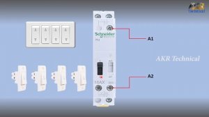 Latching (Impulse) Relay Master Control Switch Wiring Diagram | Latching Relay Bell Switch Wiring