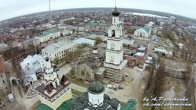 Аэросъемка. Киржач. Владимирская область. Куда сходить, что посмотреть. Все достопримечательности. смотреть онлайн