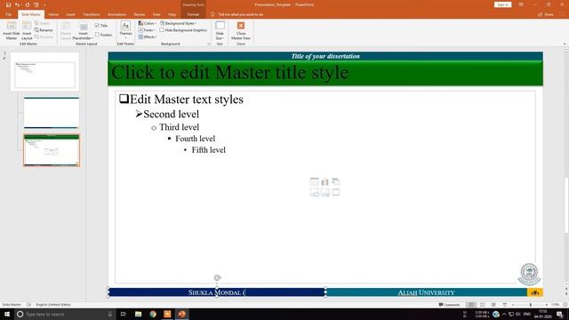 PPT Template for Final Year Project/Dissertation Presentation for University Students (use as PDF)