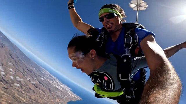 Selene Rodríguez Mesa First Tandem Jump from 10000 feet at iJump in Gran Canaria