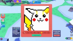 Рисуем картину в игре Starving Artists (Голодающие художники) в роблоксе.