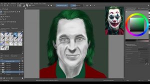 Как нарисовать Джокера (Хоакин Феникс) в #KRITA