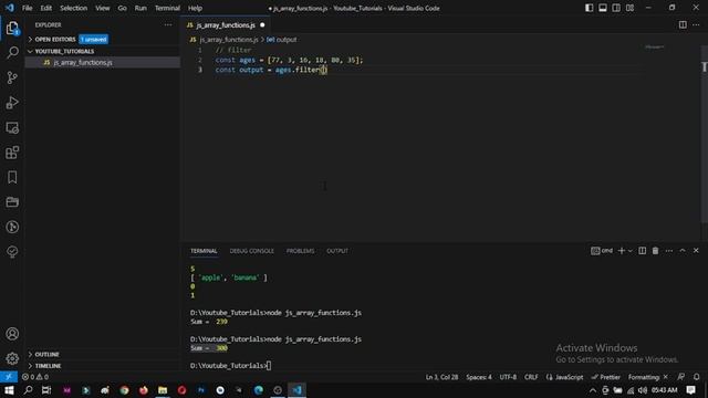 JavaScript Array Functions
