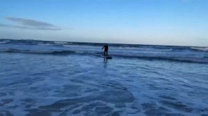 Сёрфим в Карибском море, остров Маргарита, Венесуэла.