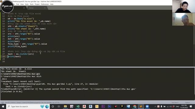 Python Thực Chiến Tập 1: Copy File từ một thư mục sang thư mục khác- Python Excel - Python Cơ Bản