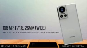 Iphone 13Pro Max vs Samsung Galaxy S22 Full Comparison|#RvMktg|Camera, processor, Display & More