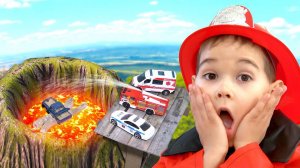 Машинка попала в ЛАВУ в игрушечном городе Matchbox #ЭрикШоу