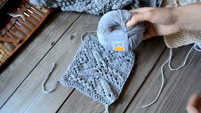 Вяжу детский плед спицами из мериноса