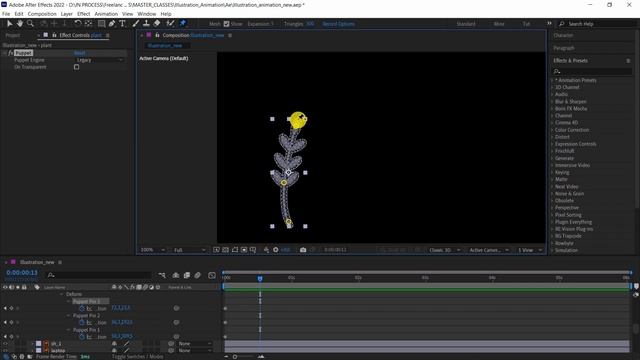 Часть 7  |  Анимация растения в After Effects  |  Анимация иллюстрации в after effects