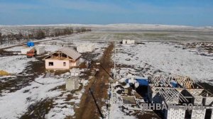 Коттеджный поселок Суворовский - вид с высоты птичьего полета. Январь 2021.
