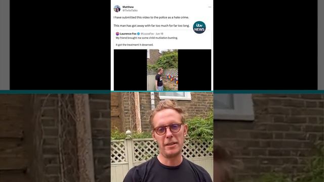 Police Investigate Laurence Fox's Footage of Burning Pride Flags #laurencefox #lgbtq #hatecrime