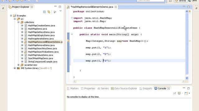 Java Example to remove all elements from Hashmap in  java