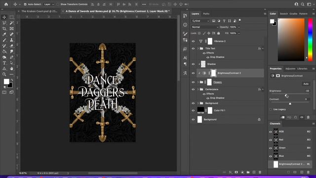Fantasy Book Cover Design Process Timelapse ⚔️ | Speed Design