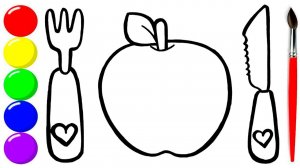 How to draw an apple, snail, cat, slippers, ambulance, computer