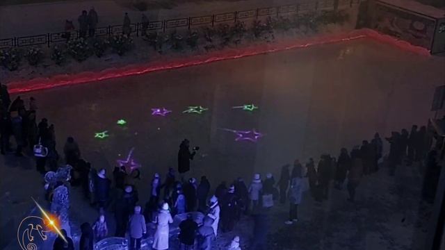 Лазерное шоу на льду | Открытие катка