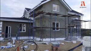 Отделка дома из газоблока декоративной штукатуркой