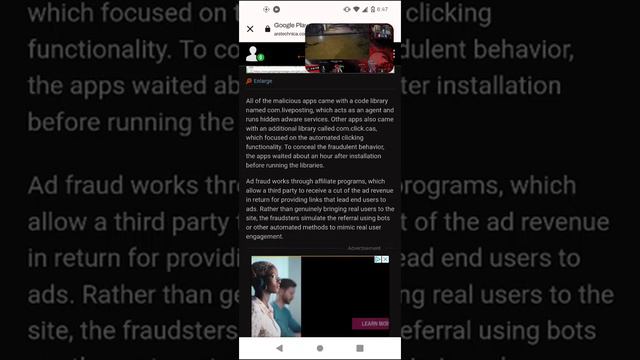 google play apps caught doing ad fraud draining battery and consuming network bandwidth смотреть онлайн
