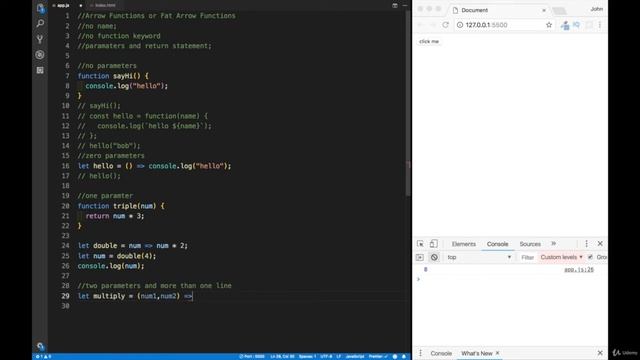 Modern Javascript ES6 - ECMAScript 6 - Complete Guide - Arrow Functions