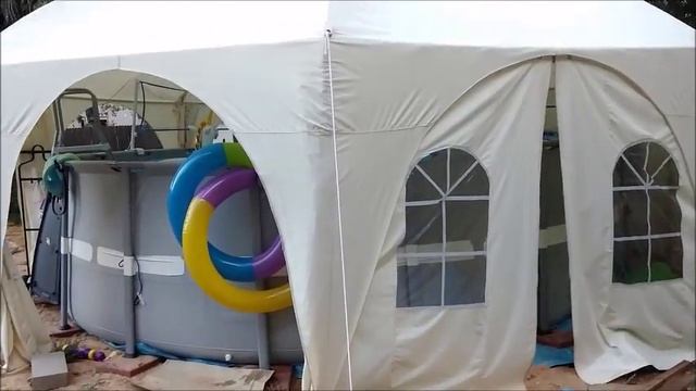 PRA7 Reviews Intex Ultra Frame 18 X 52 salt water pool and tent cover