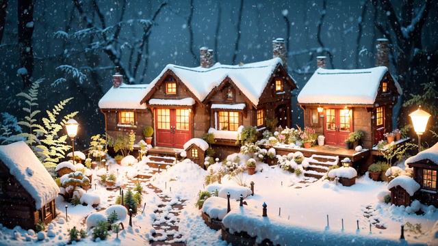"Journey into the Minuscule: Serene Snow Night in a Cozy Cottage with Relaxing Music" смотреть онлайн