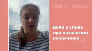 Боли в спине при патологиях кишечника