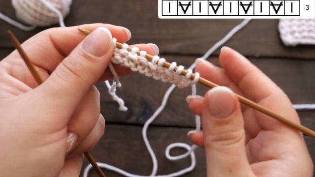 Узор на двух петлях спицами ? Pattern on two loops смотреть онлайн