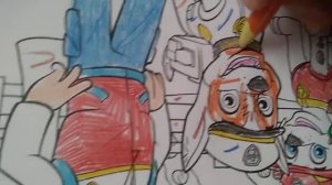 щенячий патруль мега раскраска карандаши цветные