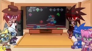 Sonic team reacts to: Vs Sonic.EXE V2.5/3.0 (CANCELLED BUILD)|FNF| Gacha Club