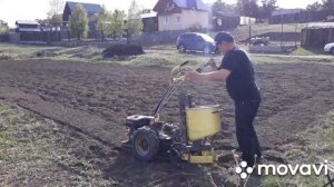 Самодельная картофелесажалка, первые испытания
