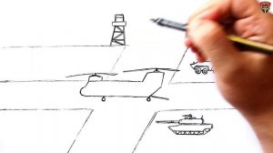 How to draw a Army Base | Military Drawing | Taurus Art