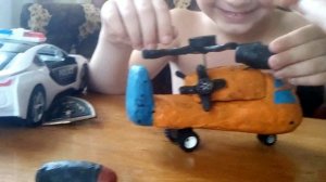 Трансформер вертолет из пластилина Transformer from plasticine
