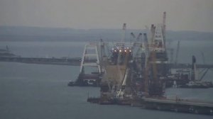Строительство моста.Вторая арка Крым