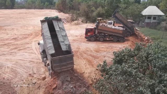 Part 13| Ultimate Construction Equipment Operating In New Land Leveling, Dozer Move Rock Stone /Soi смотреть онлайн